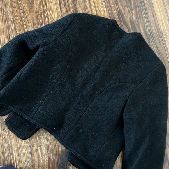 Geiger black waist jacket  fits like M, 100% wool - Picture 6 of 8